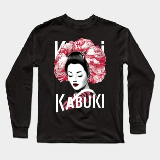 Geisha Girl Japan Kabuki Long Sleeve T-Shirt